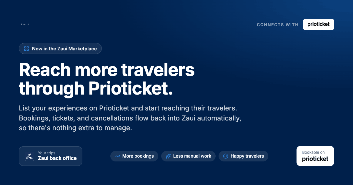 Zaui products distributed through Prioticket's reseller network