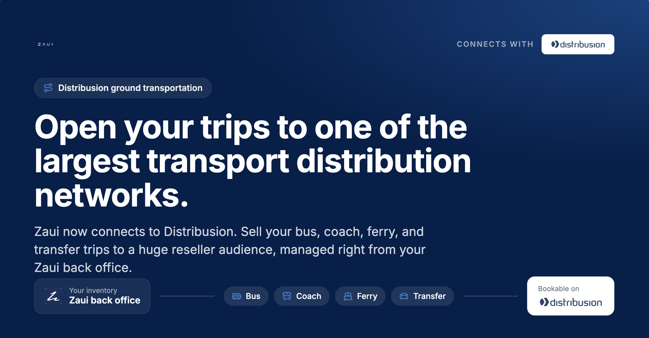 Distribusion Ground Transportation Distribution for Zaui Operators